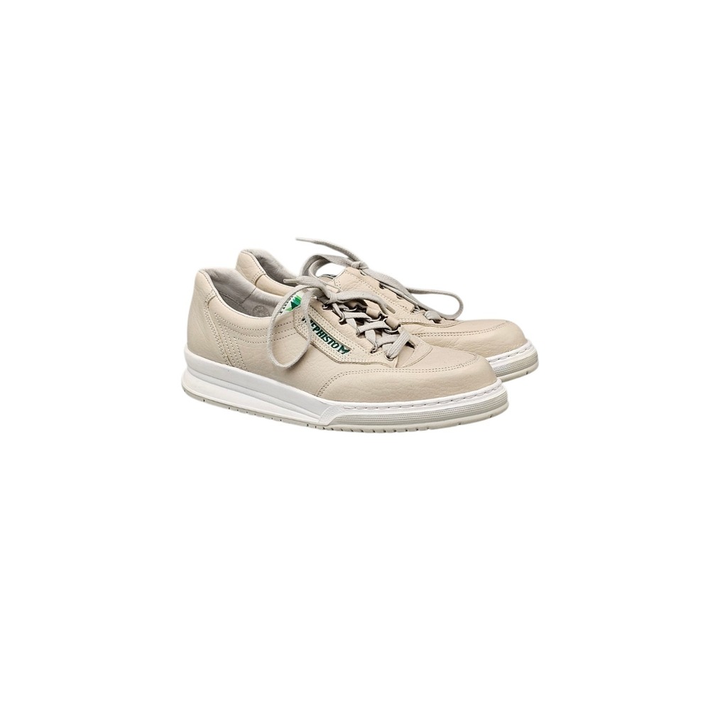 Mephisto Women's Size 8 US EUC! Rush Cream Leather Runoff Air Jet Sneakers Shoes